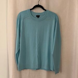 Light Blue Crewneck Merino Wool Women’s Sweater